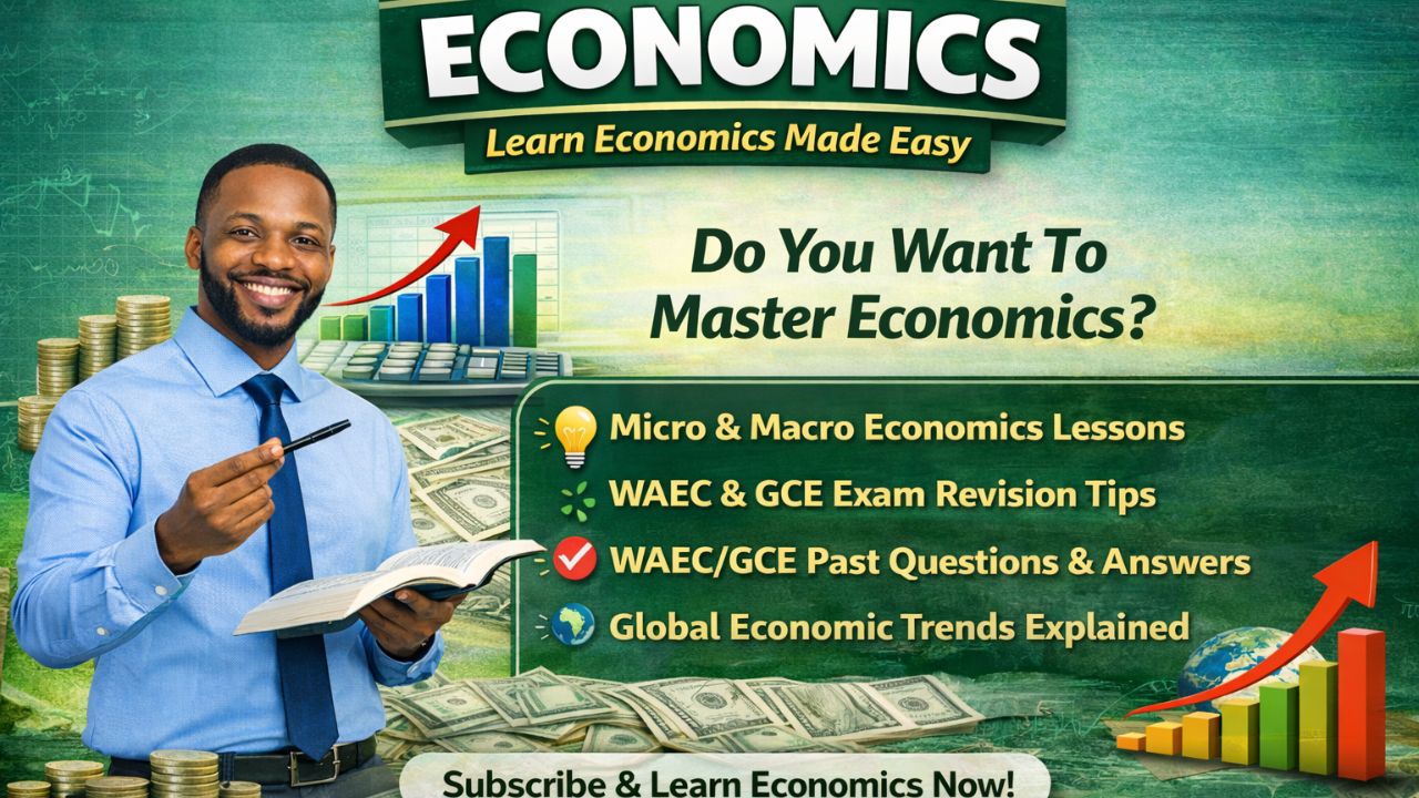 “WAEC & GCE Economics Revision Guide 2026 – Micro & Macro Lessons, Exam Tips, and Practice Questions”